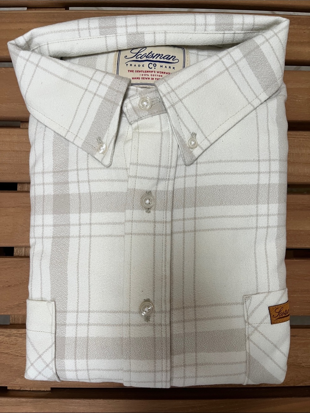 Scotsman Men’s Plaid Flannel Button-Down Long Sleeve Shirt